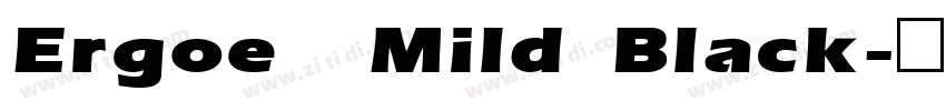Ergoe  Mild Black字体转换